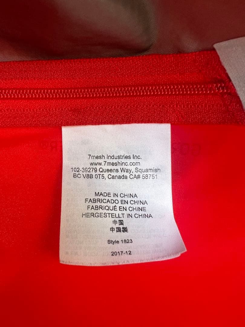 7MESH cypress hybrid jacket Mサイズ RED