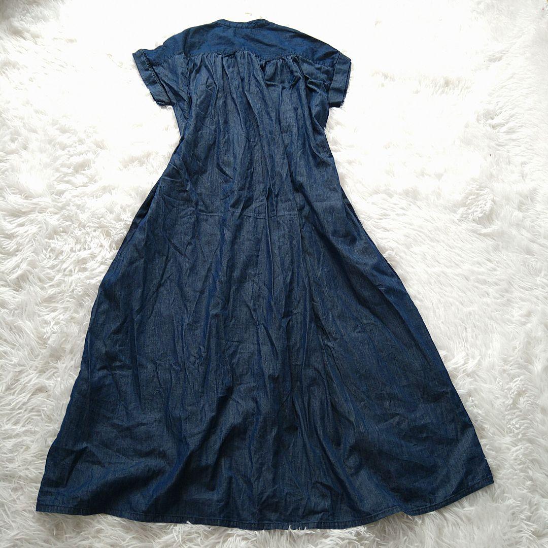 美品SONNYLABELアーバンリサーチ デニムロングピンタックシャツワンピース