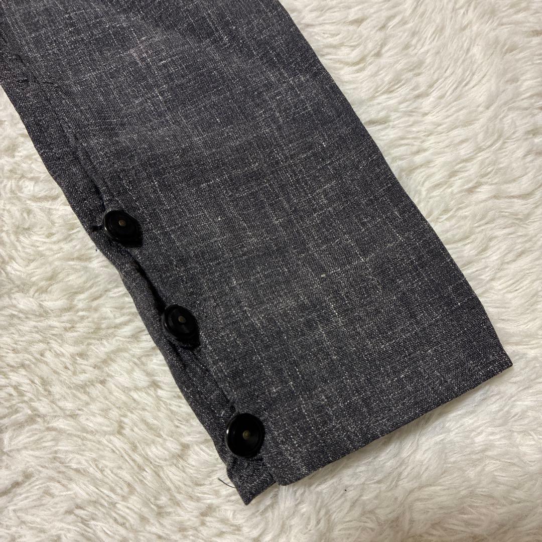 ARTS＆SCIENCE サイドギャザーポケット　刺繍　シルクリネンワンピース