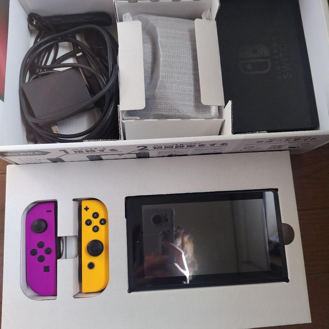 任天堂Switch　本体　動作確認済み美品 箱、ケース、予備リモコン付き