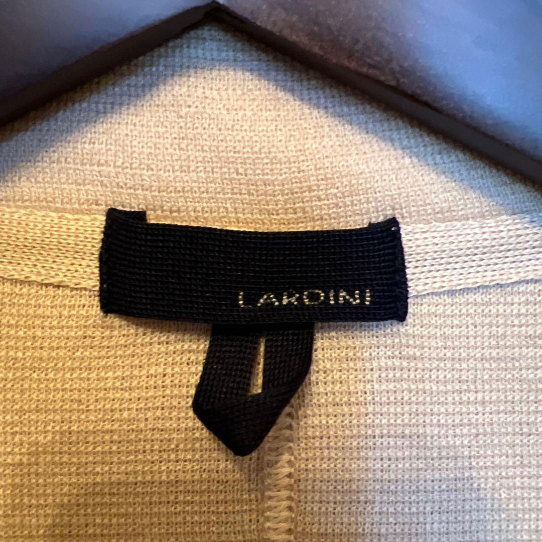 LARDINI ベージュ コットンニットジャケット