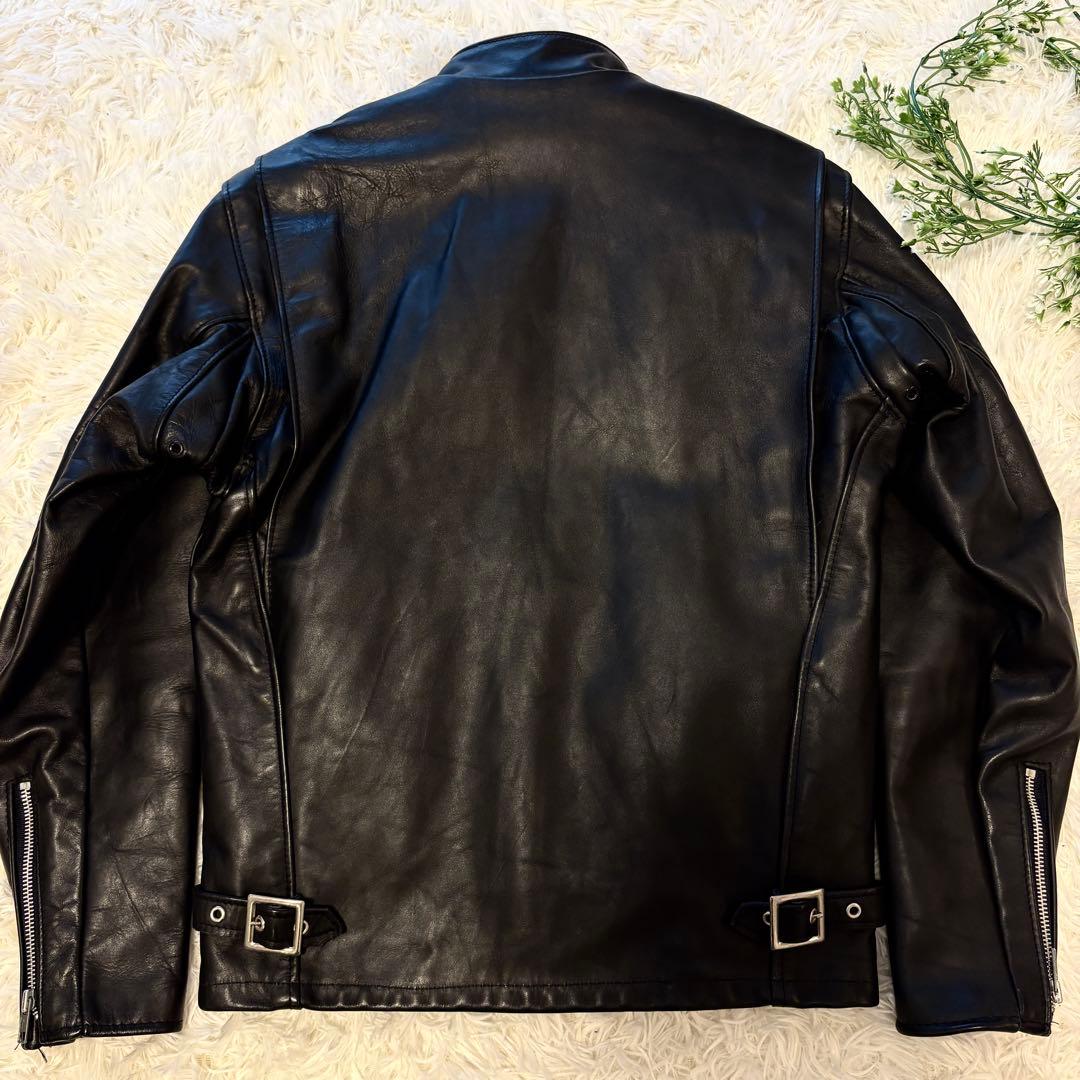 【美品✨現行】schott レザー シングルライダース 本革 641 ボア 36