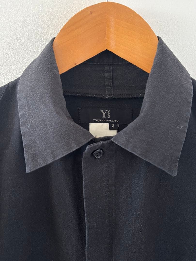 Y'sブラック シャツワンピース S/S