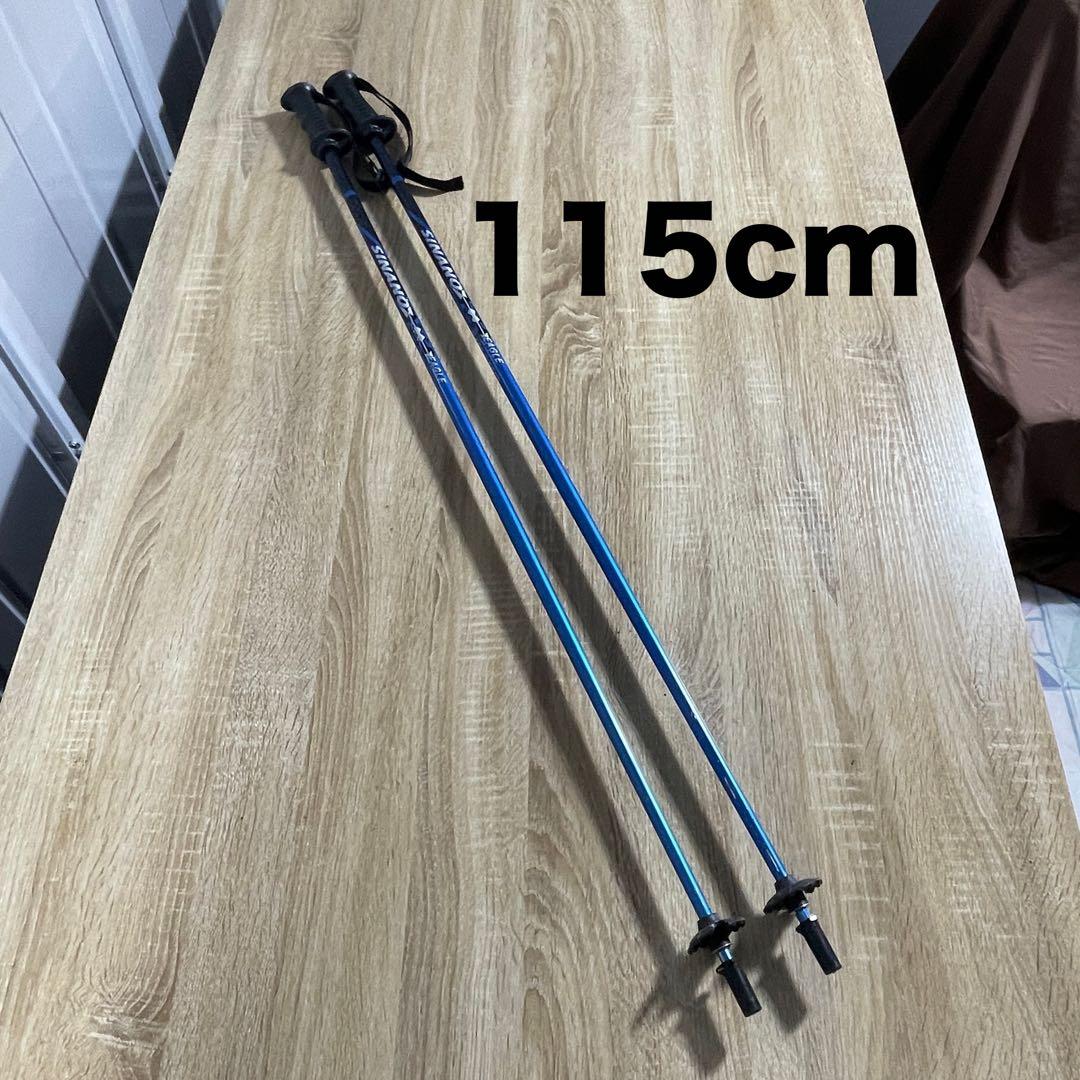 SALOMON162cm ROSSIGNOL26.5cmストック付きスキーセット