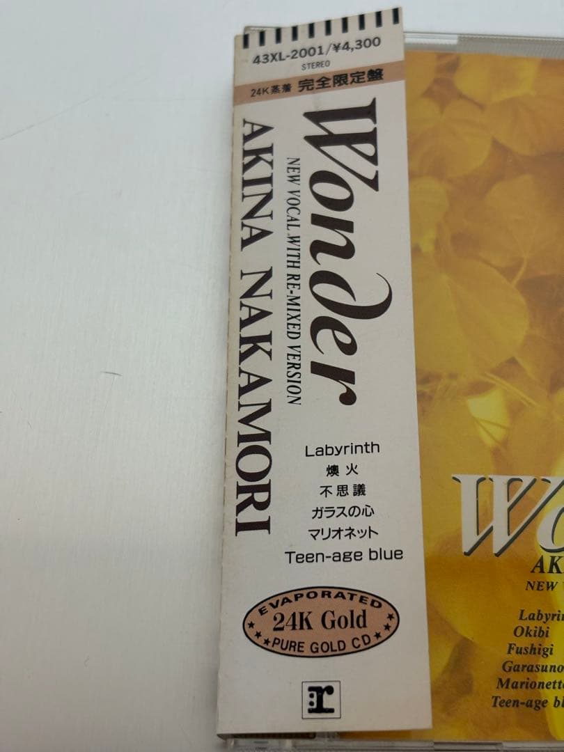 中森明菜 Wonder ゴールドCD 限定盤 43XL-2001 希少