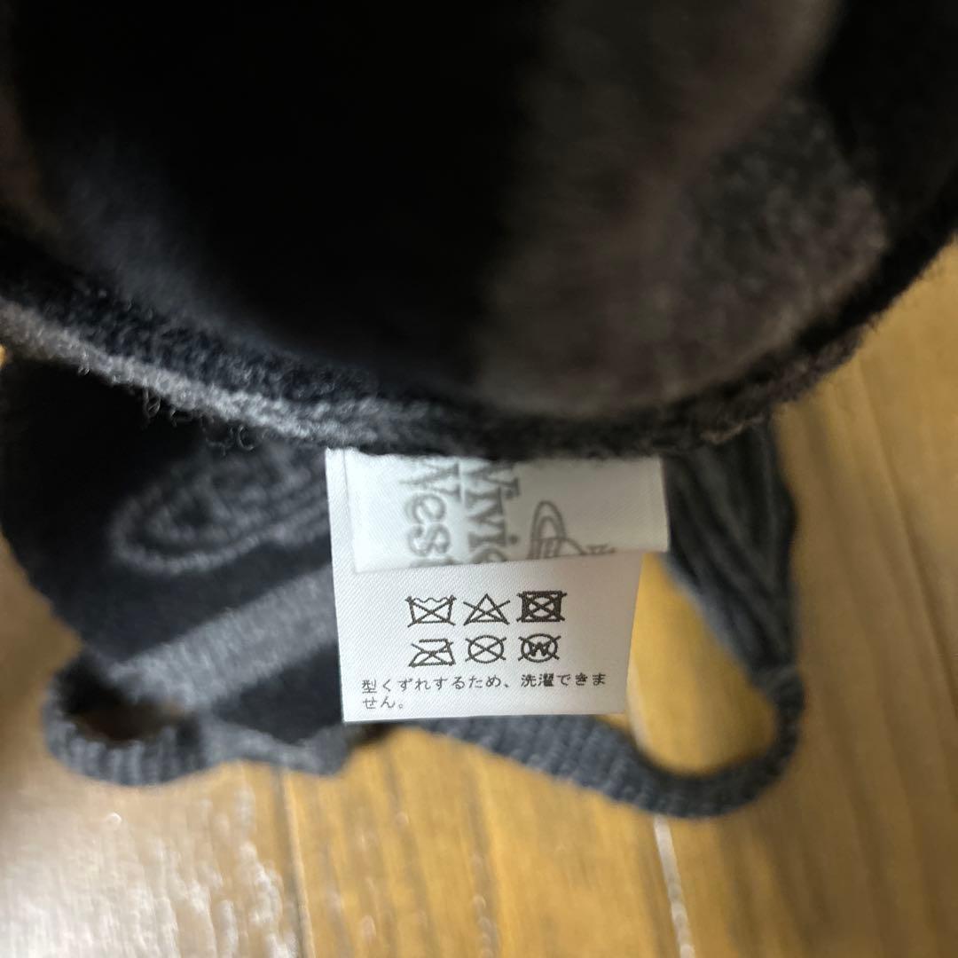 『美品』ヴィヴィアンウエストウッド　 ニット帽　耳当て付き　ストライプ柄
