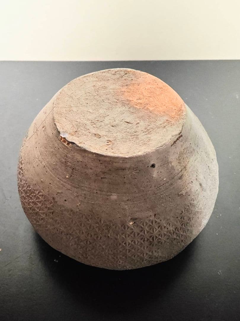 戦国印文硬陶壺　戦国春秋〜漢　古代中国古美術　考古発掘品　花呼ぶ器　古い壺