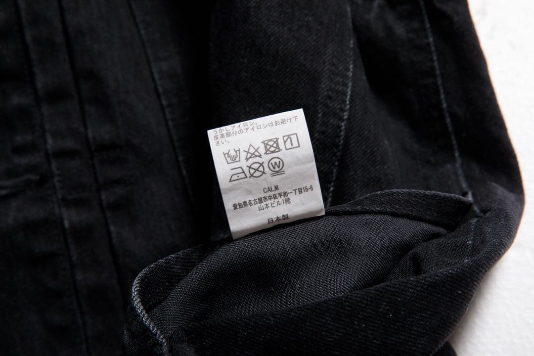 CALM/ブラックデニムジャケット/S001 BLACK denim JKT/M
