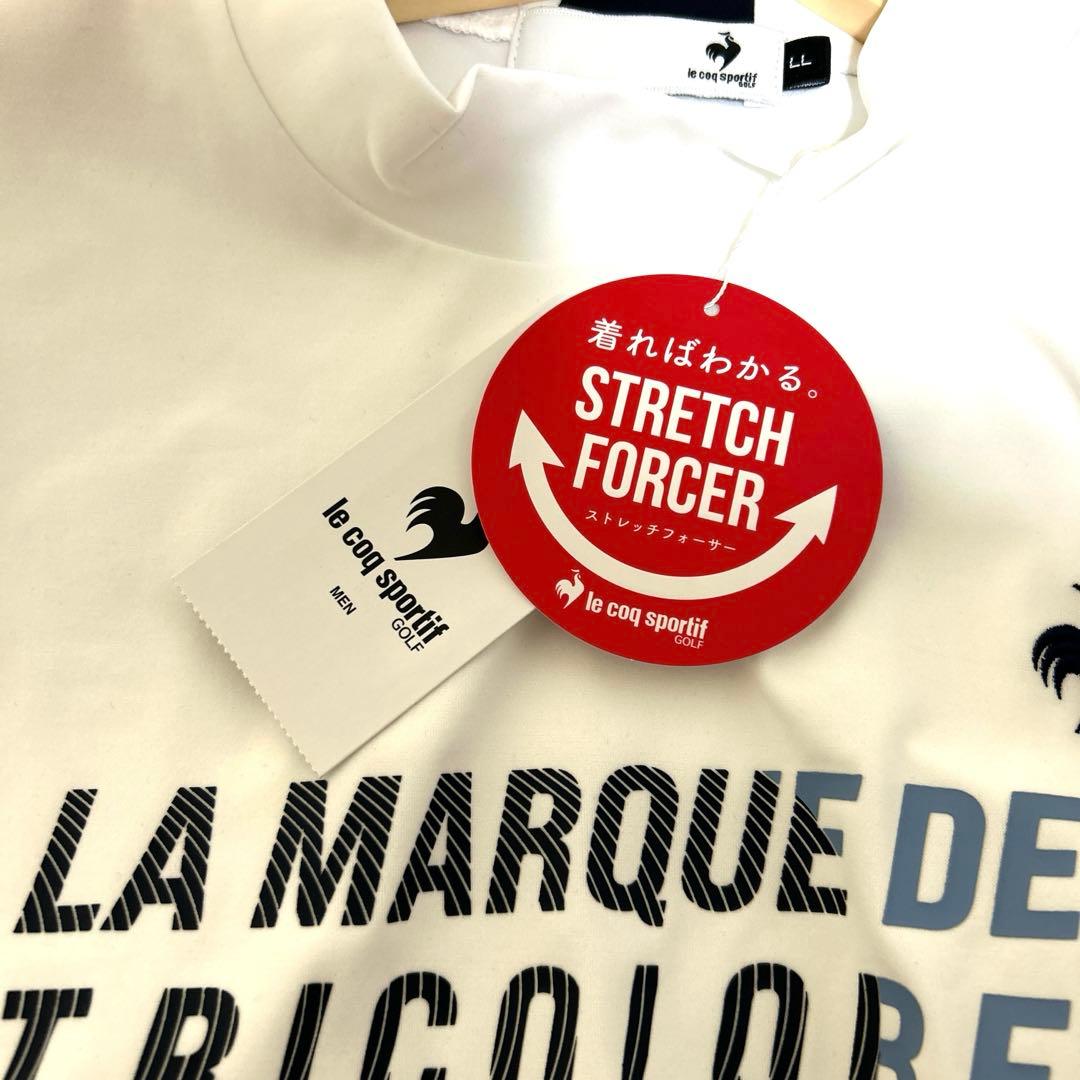 ☆【新品タグ付き】LE COQ SPORTIF 長袖モックネックシャツ　白　春