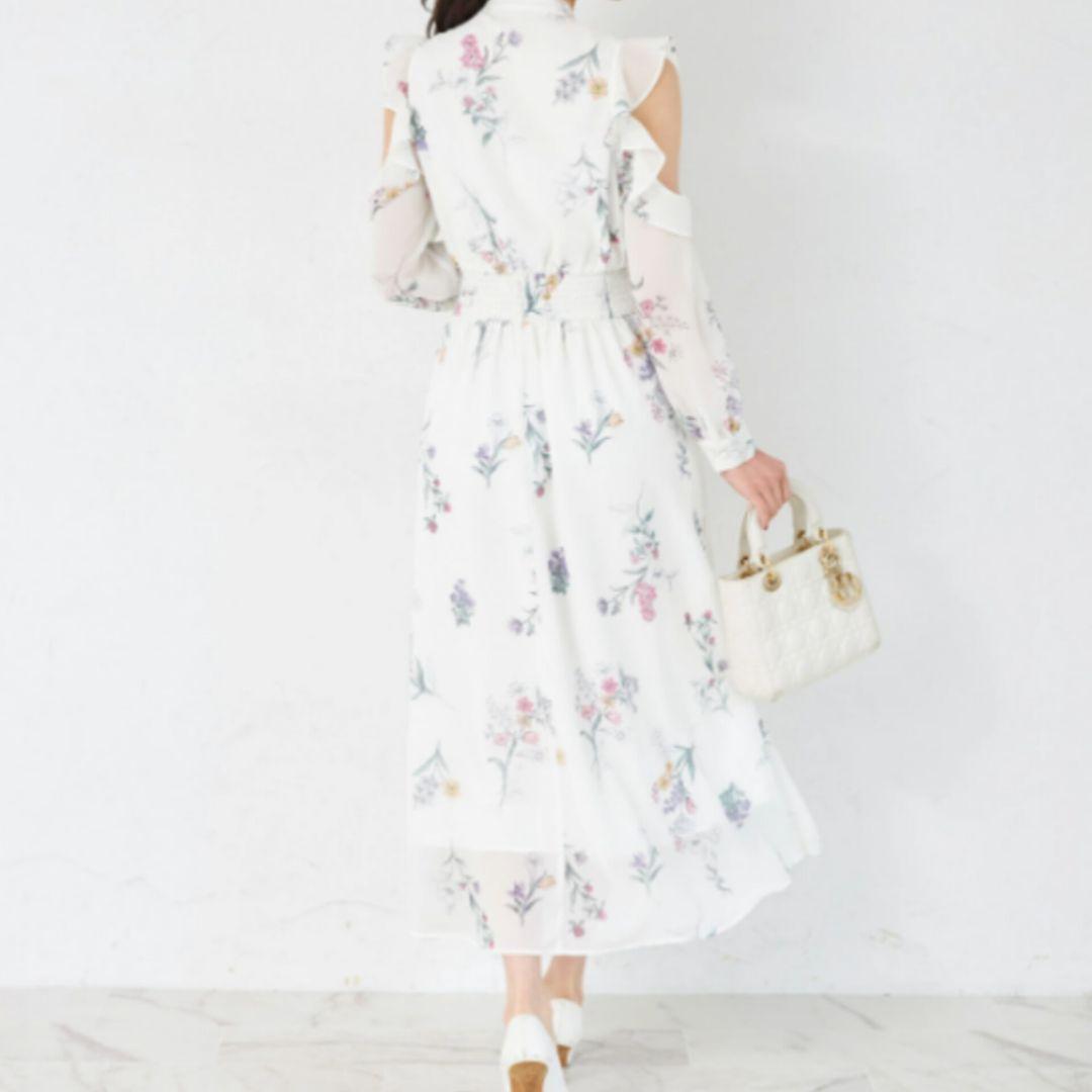 【新品】tocco closet ラッフルフリルオープンショルダーワンピース