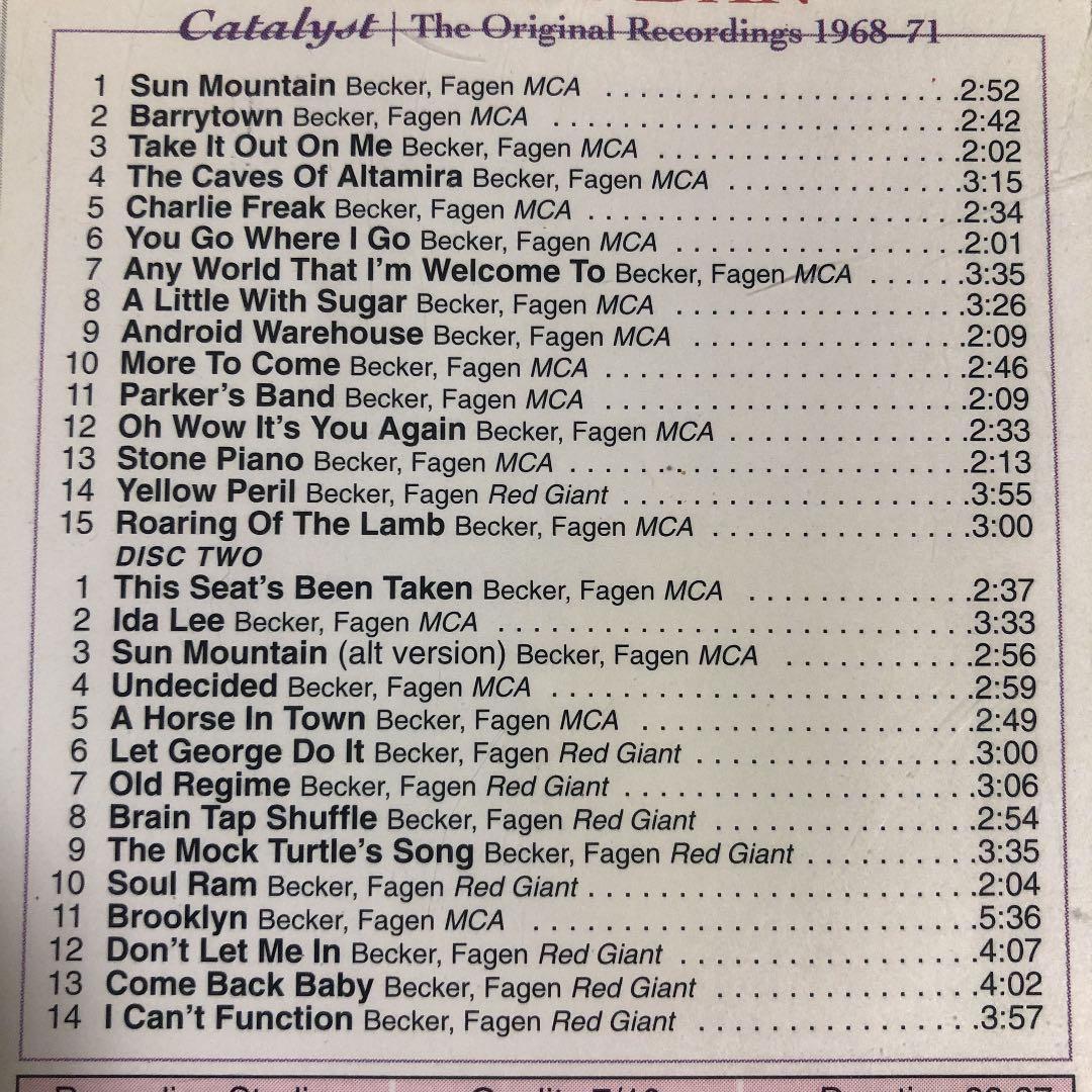 洋楽 STEELY DAN/ CATALYST/ RECORDINGS 1968-71