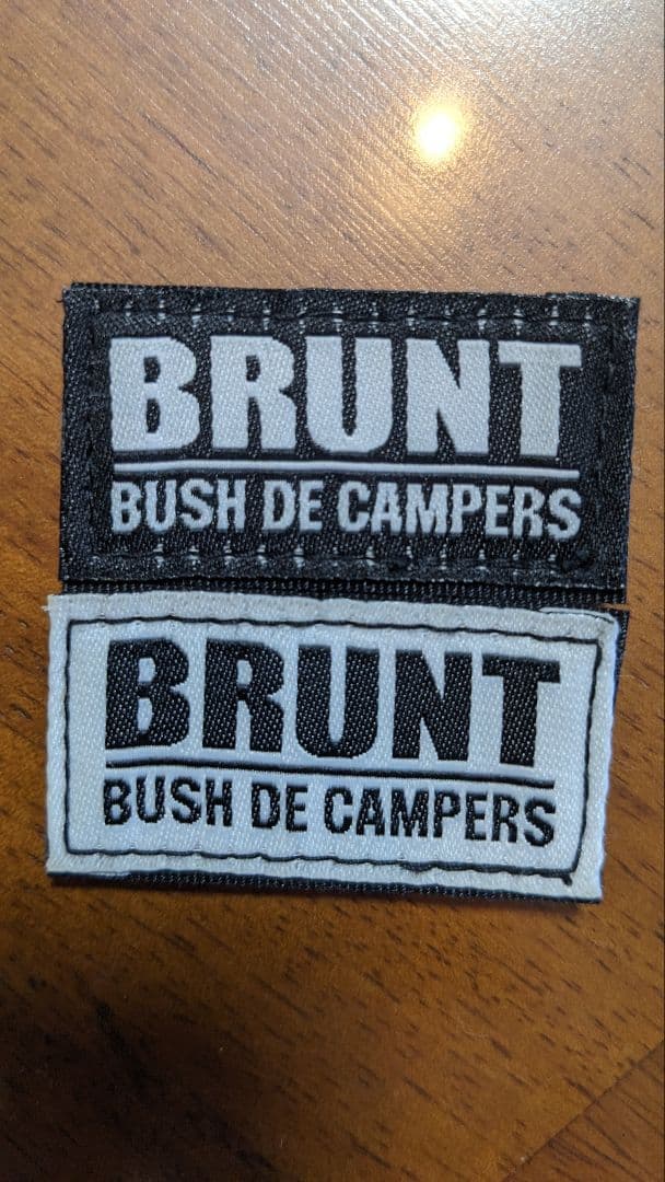 BRUNT ベルクロ ワッペン 黒白 セットBUSHDE BRUNT