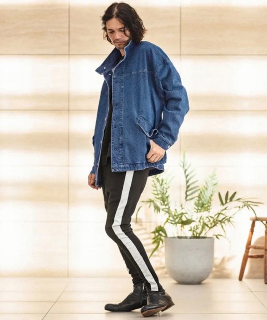 CAMBIO カンビオ ミリタリースタンドデニムジャケット&パンツ M