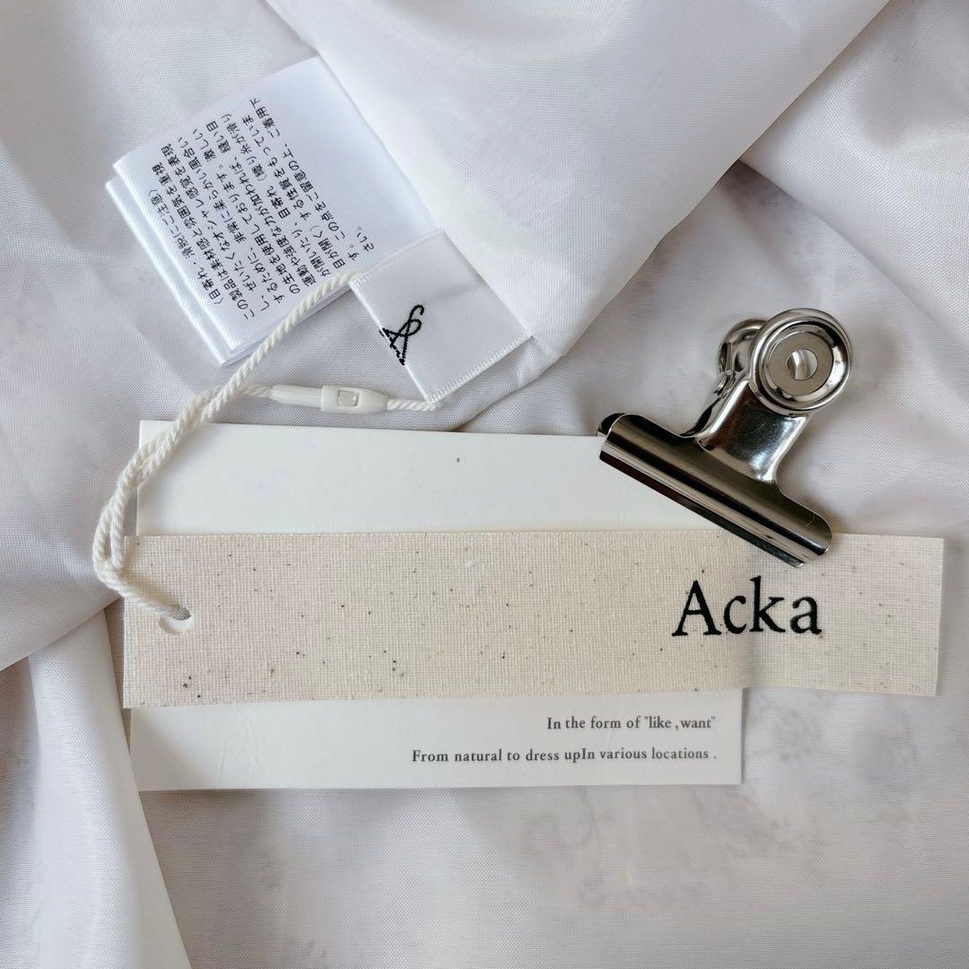 新品タグ付き✨Acka 花柄 ウエスト調節可能 長袖 ロング ワンピース