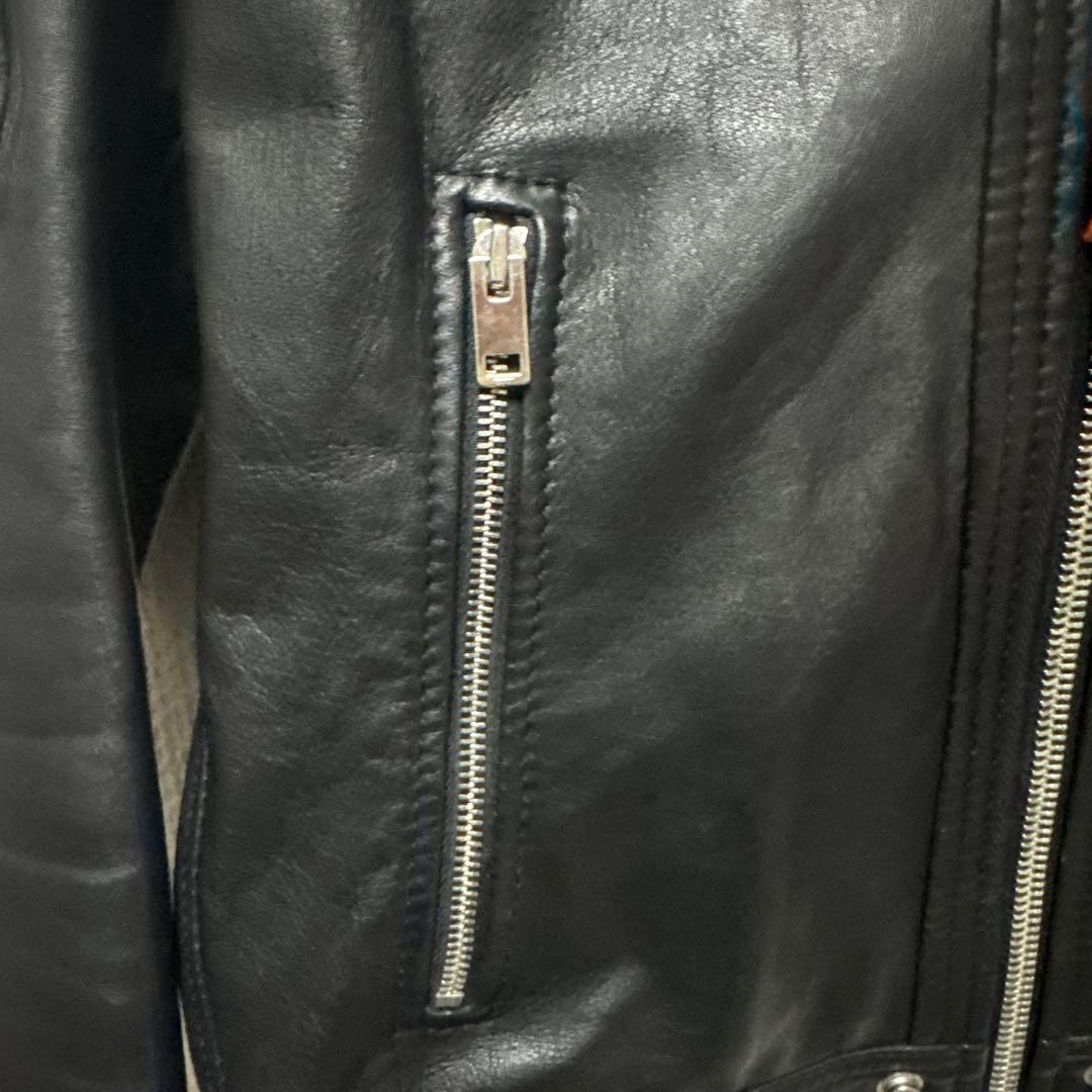 DIESEL ブラック ライダースジャケット