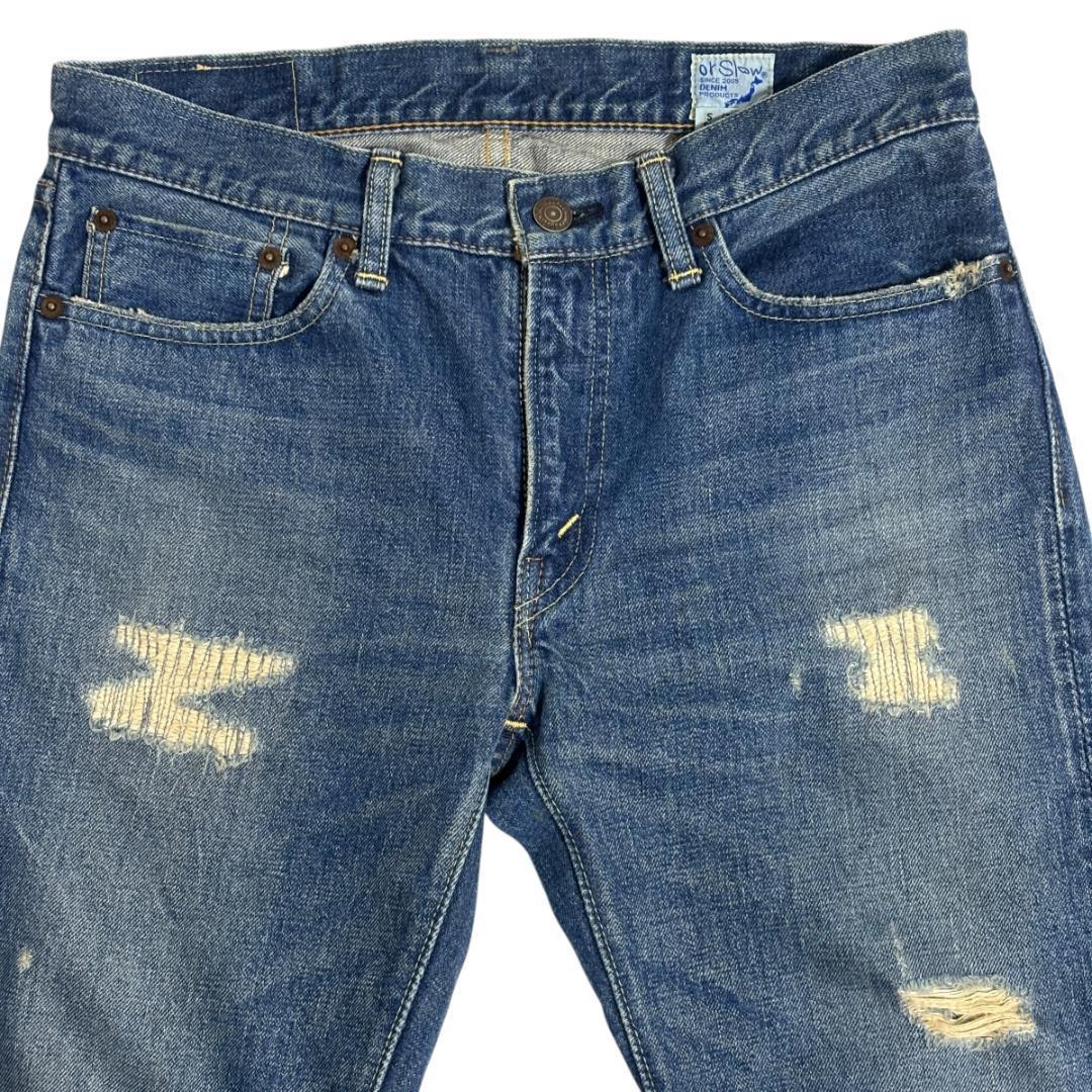 orSlow オアスロウ 107 セルビッチ ダメージ加工 デニム M（2）