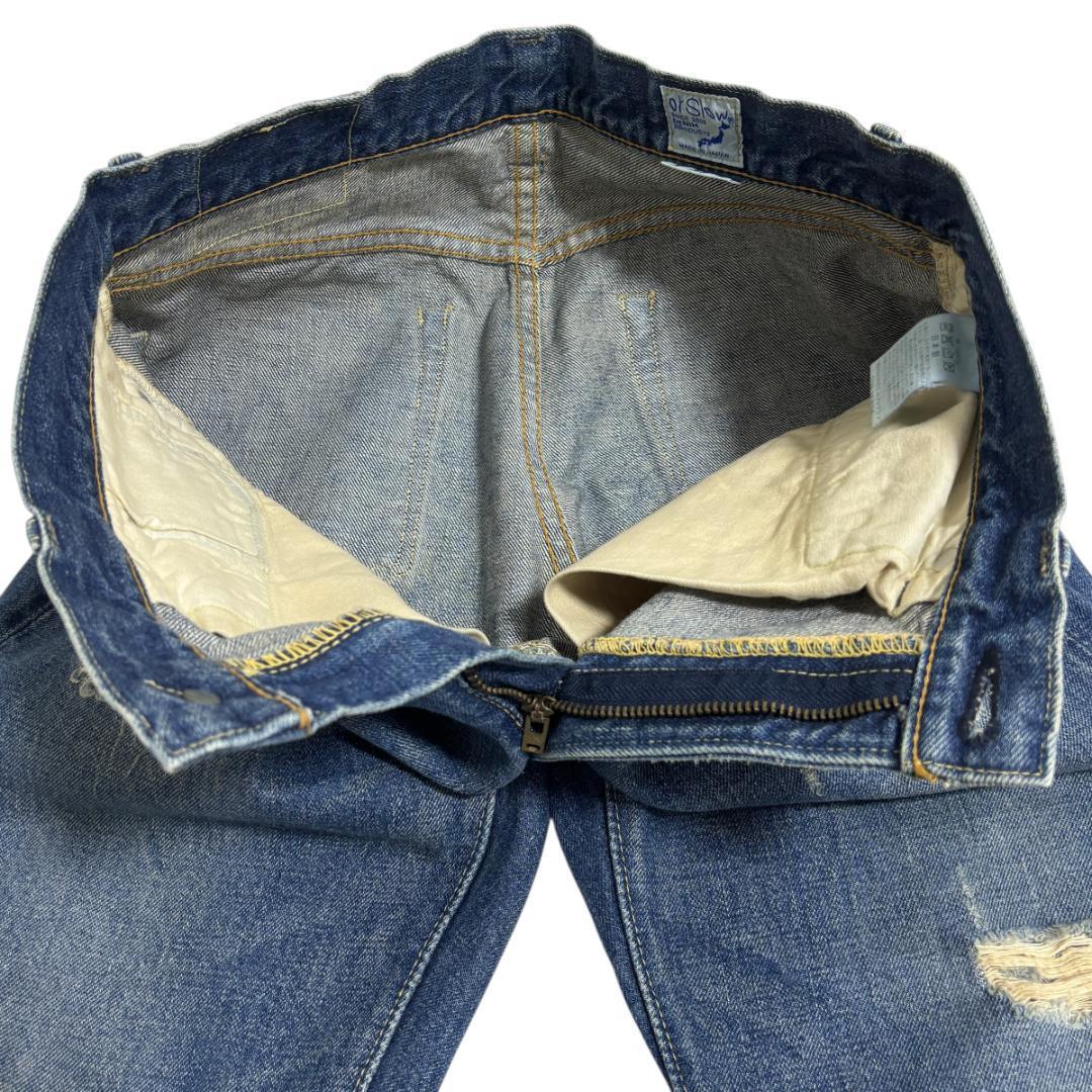 orSlow オアスロウ 107 セルビッチ ダメージ加工 デニム M（2）