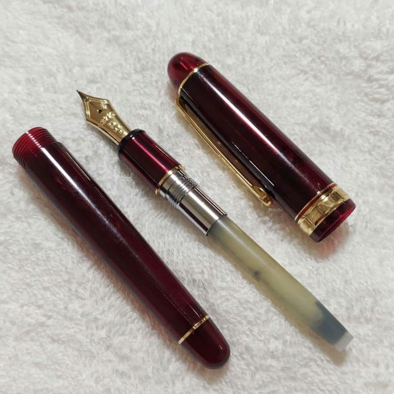 う*り様 プラチナ万年筆 3776センチュリー 14k ワインレッド