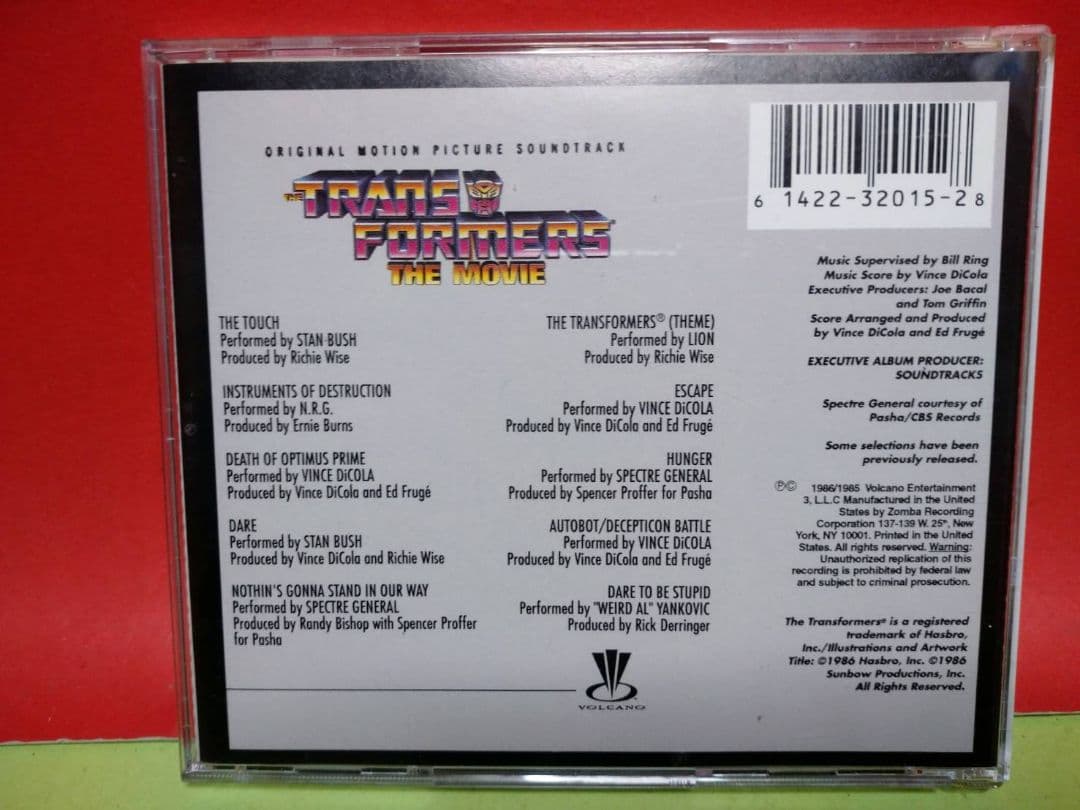 超激レア!1986年発売トランスフォーマー ザ*ムービー サウンドトラックCD