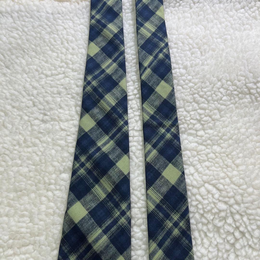 【極美品✨】リヴェラーノ&リヴェラーノ オンブレチェック 青緑 絹 イタリア製