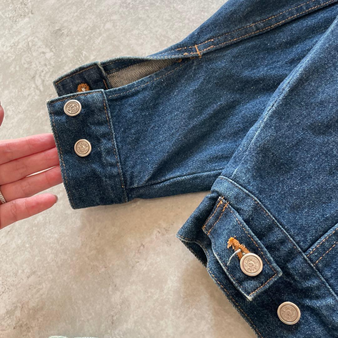 90s ミスタージュンコ　デニムジャケット 背面刺繍 インディアン　L XL