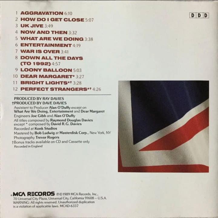 The Kinks/キンクス/ UK Jive/ 1989年