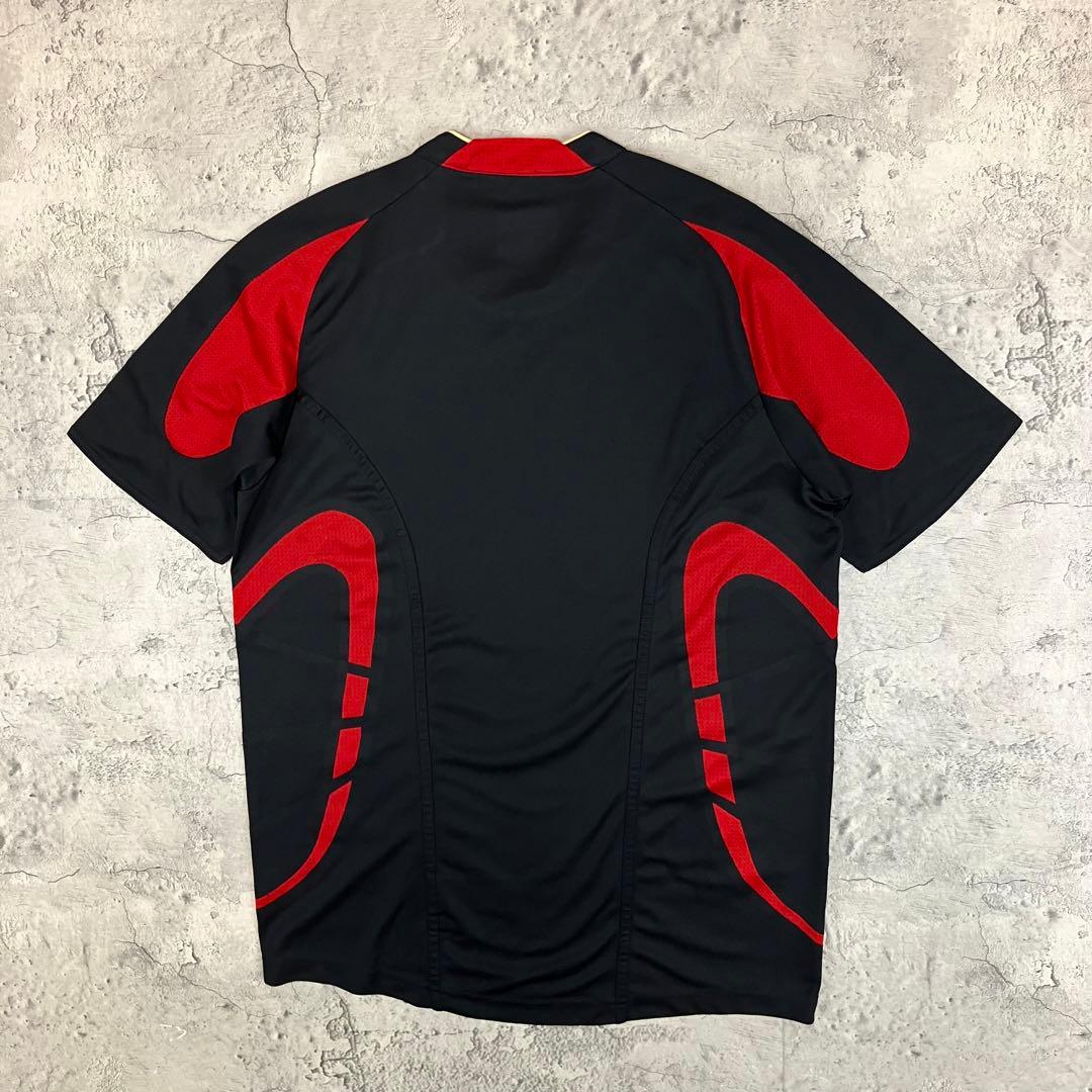 adidas サッカードイツ代表 トレーニングシャツ 古着 三本線 ブラック