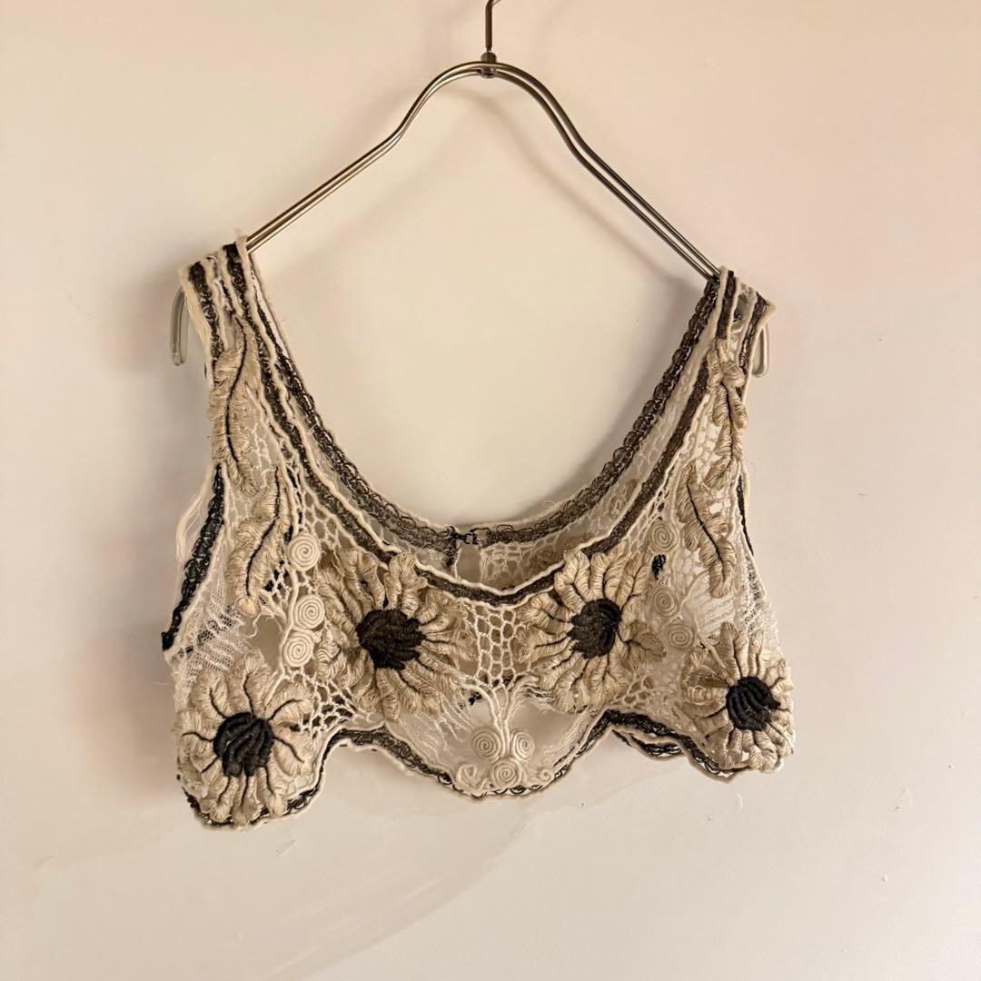Vintage bustier ヨーロッパ古着 ヴィンテージ レース ビスチェ