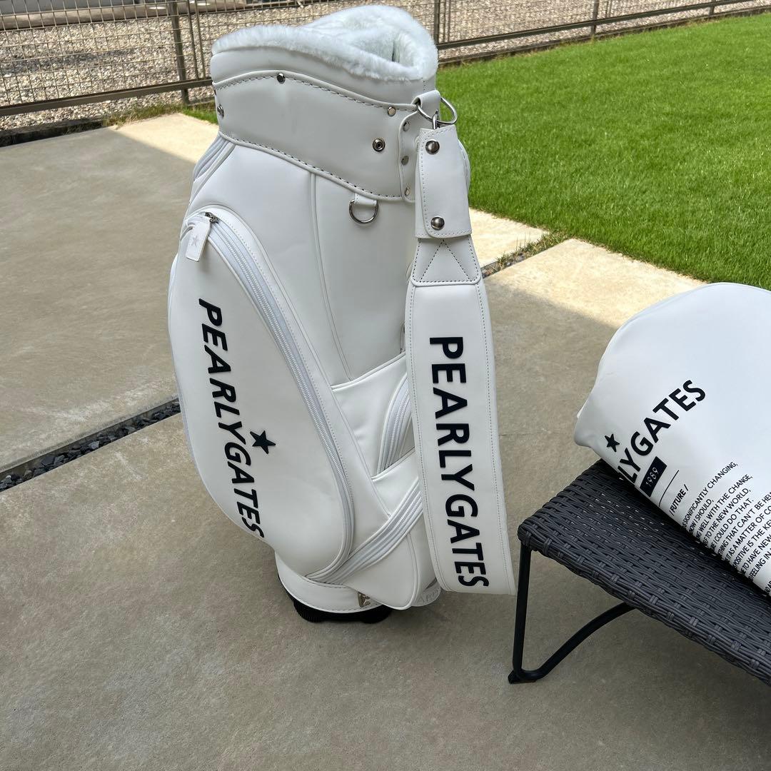 【超美品】パーリーゲイツ　PEARLY GATES　マットレザー　キャディバッグ