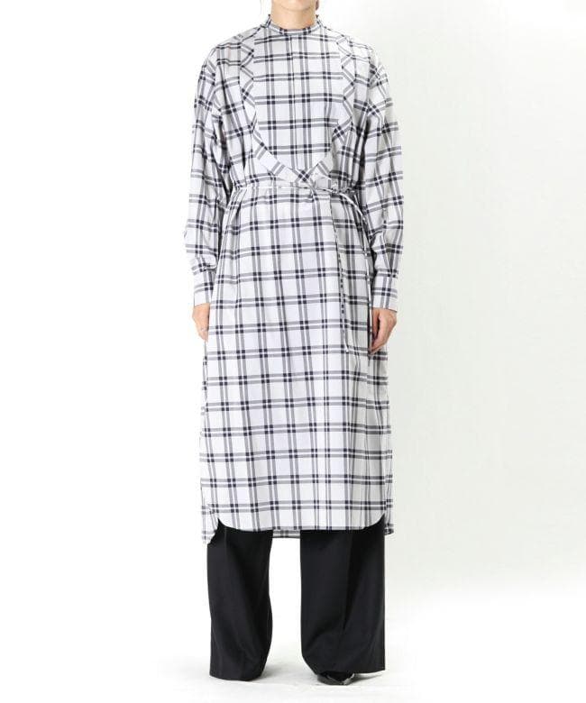 HYKE チェック BIB FRNT ワンピース 定価4万2900円