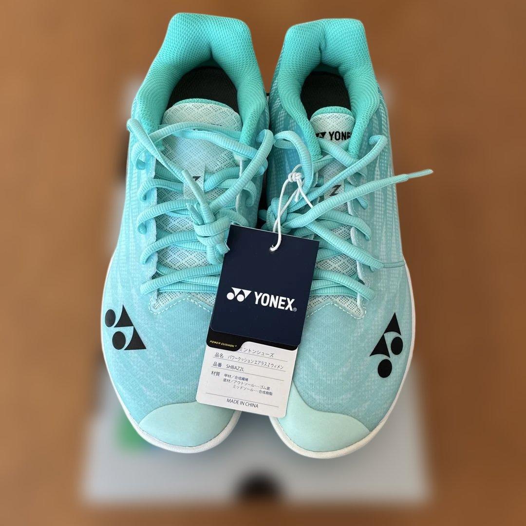 YONEX バドミントンシューズ 水色 24.5cm