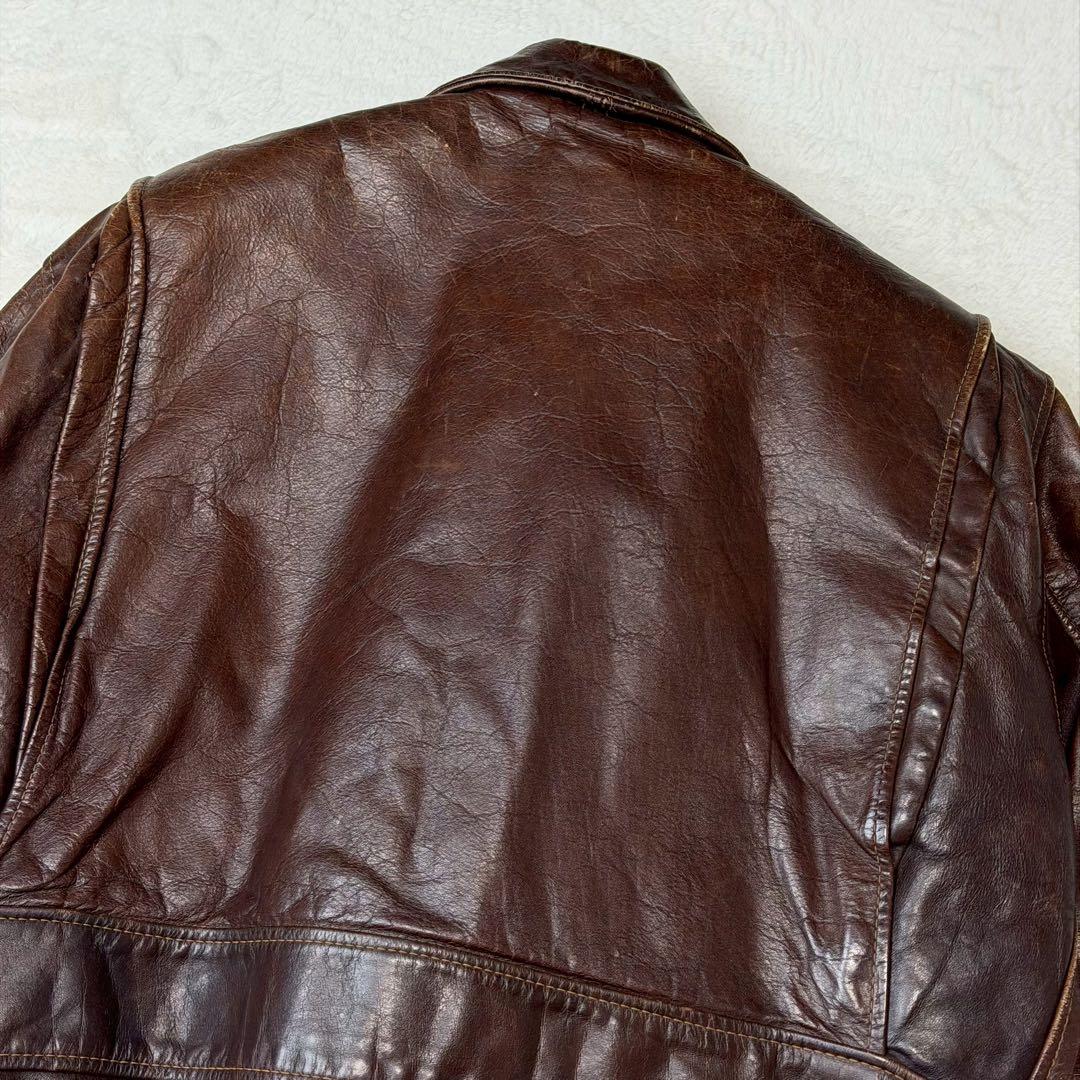 80s L相当 SCHOTT A-2 ボアライナー 2way レザージャケット