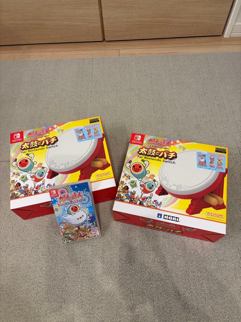 太鼓の達人 Nintendo Switch ソフト&太鼓とバチ二個セット