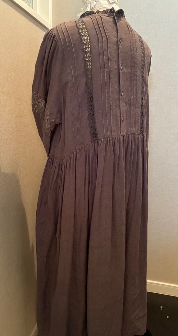【美品】ツハルバイサマンサモスモス リネンレースワンピース
