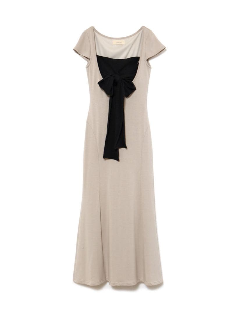 ANDMARY Lady like long dress ベージュ