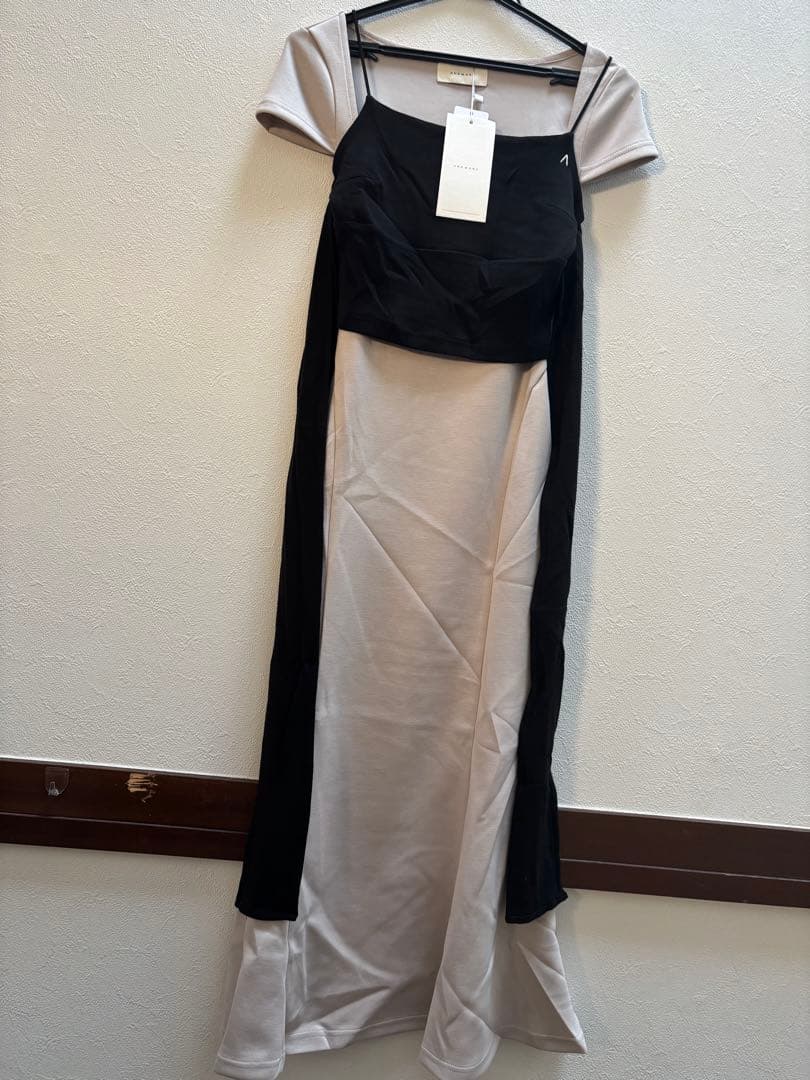 ANDMARY Lady like long dress ベージュ