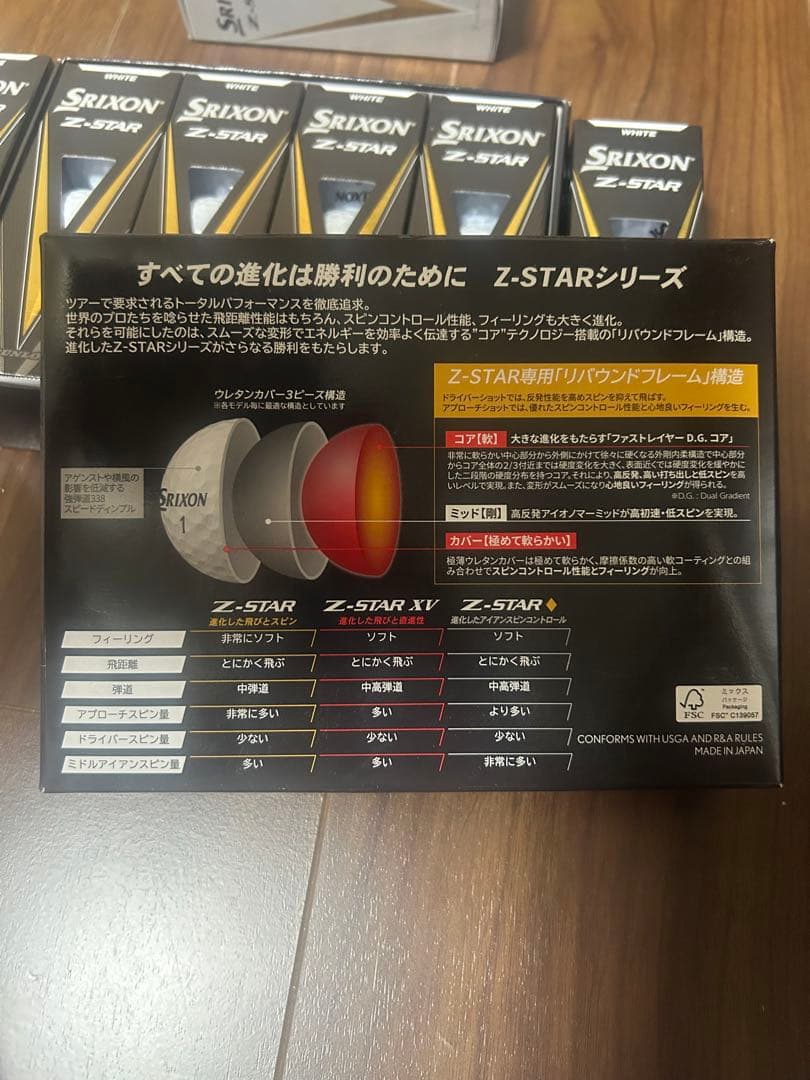 Srixon Z-STAR ゴルフボール ７スリーブ21個