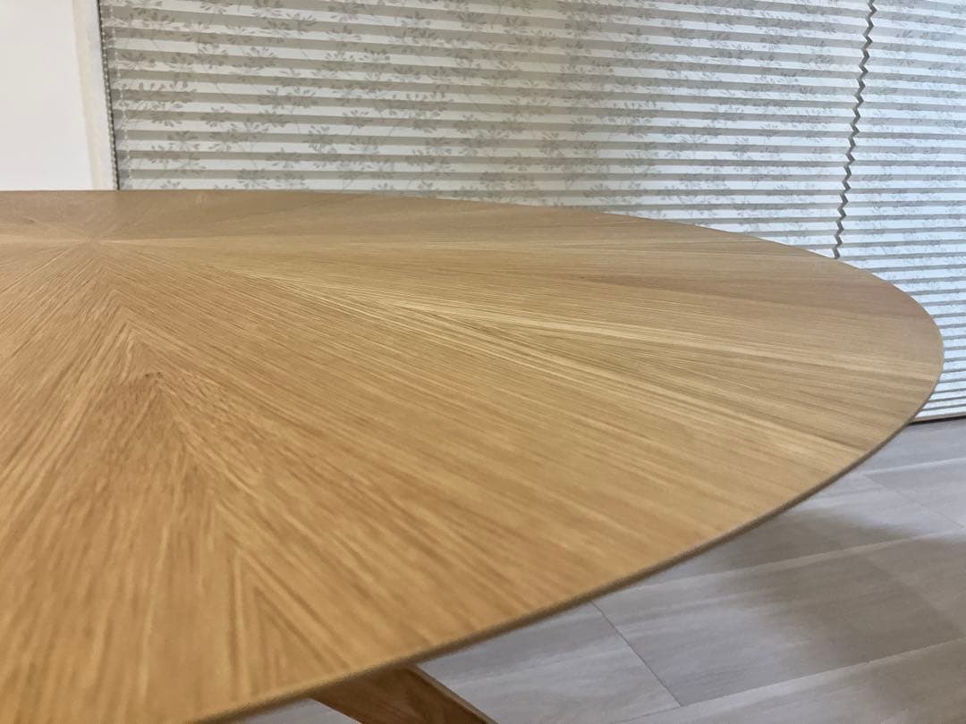 連休限定価格♡円型ダイニングテーブル110cm 北欧 オーク