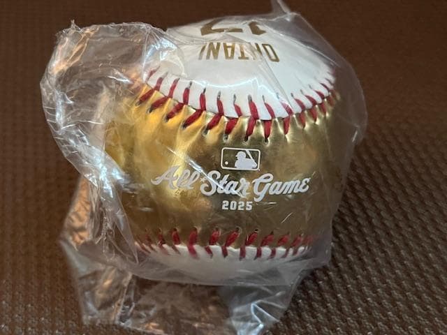 大谷翔平MLB2025ASG出場記念ローリングスGold/W記念ボール現地限定品