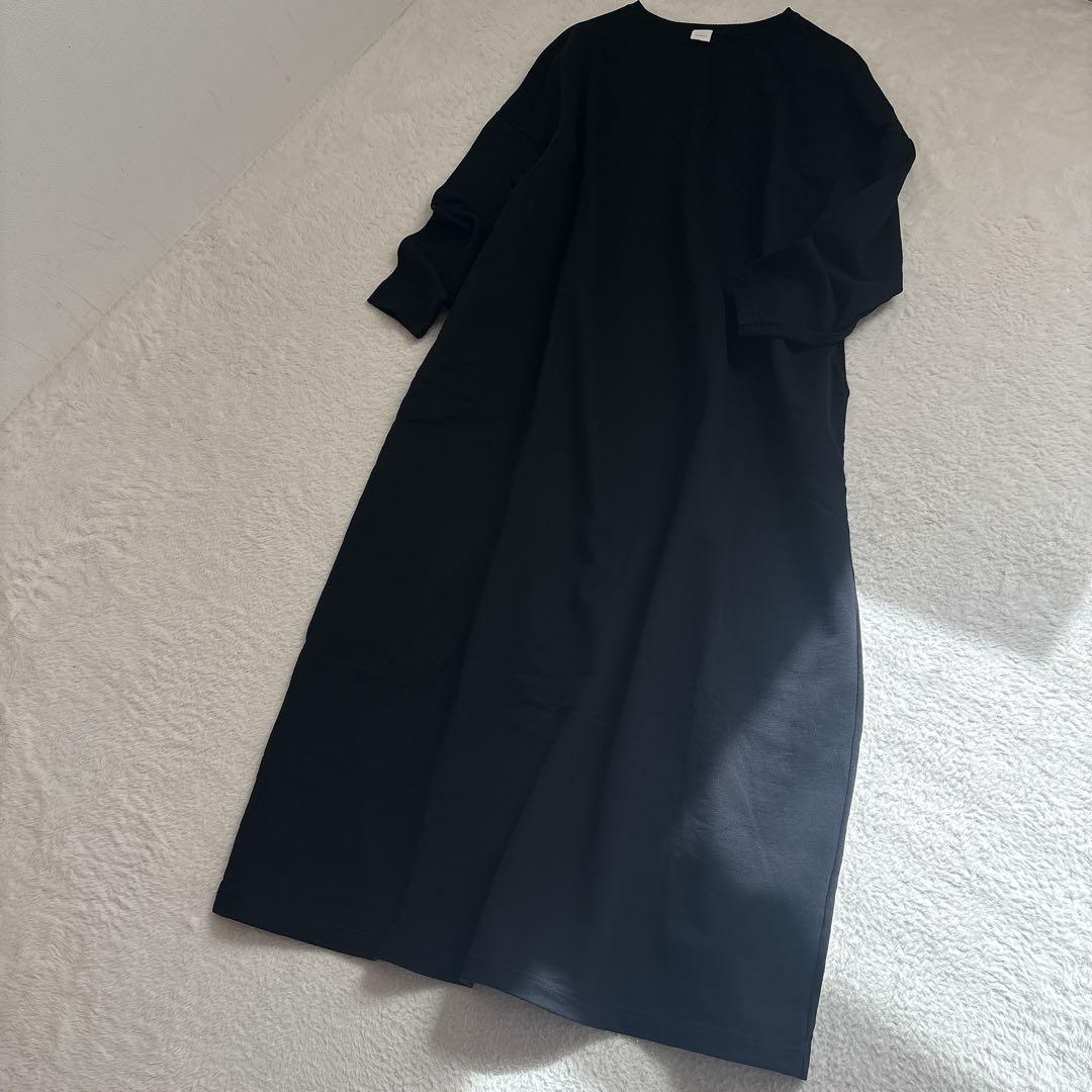 【美品】25SS KAGURE コットンハイカウントワンピース 黒 サイズ1