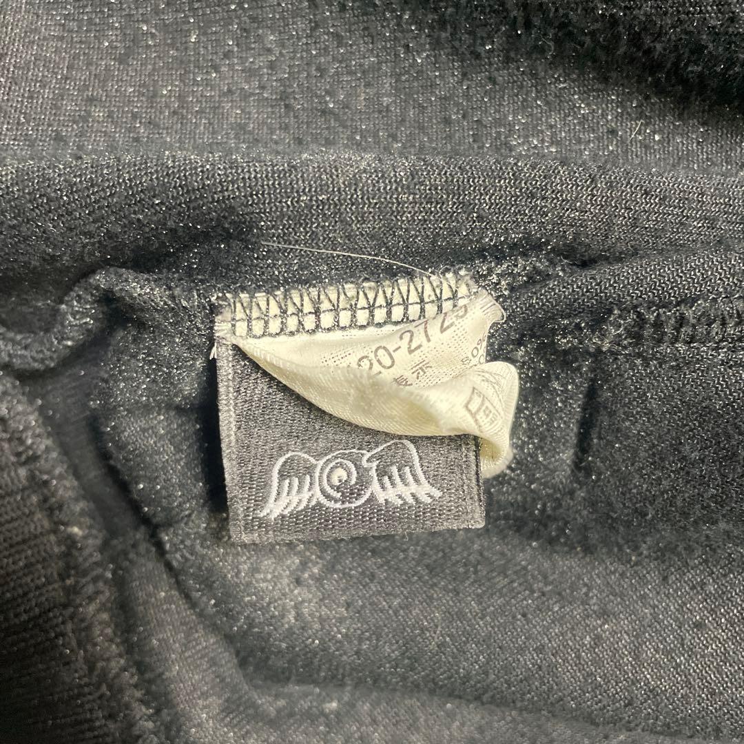 VON DUTCH ファー付きベルベットパーカー 刺繍ロゴ ブラック L Y2K
