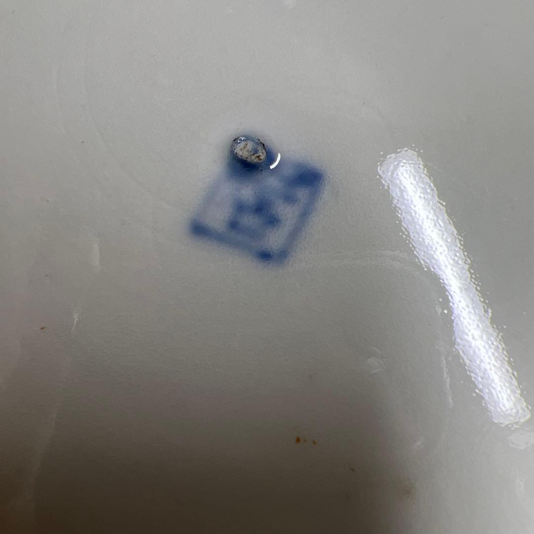 古伊万里　江戸後期　極彩色八寸皿　幅約24.5㎝　東Y8-0220①