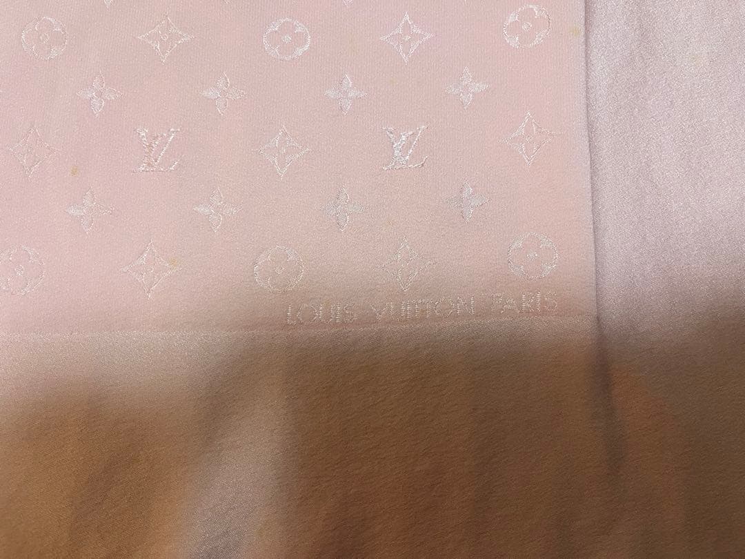 【美品】Louis Vuitton カレ モナコ モノグラム スカーフ ピンク