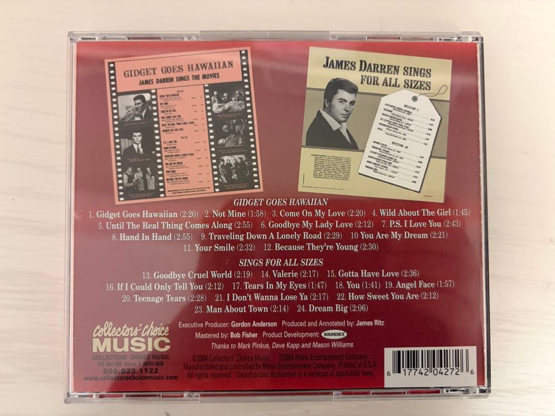 洋楽 James Darren Two Classic Albums CD