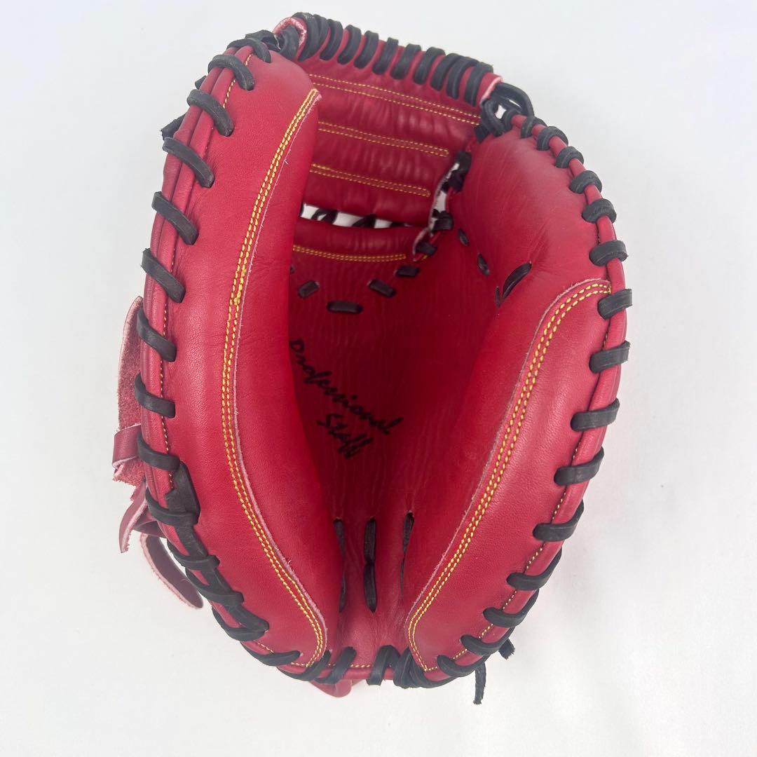 【極美品】Miyama ミヤマ キャッチャーミット 13インチ レッド 硬軟兼用