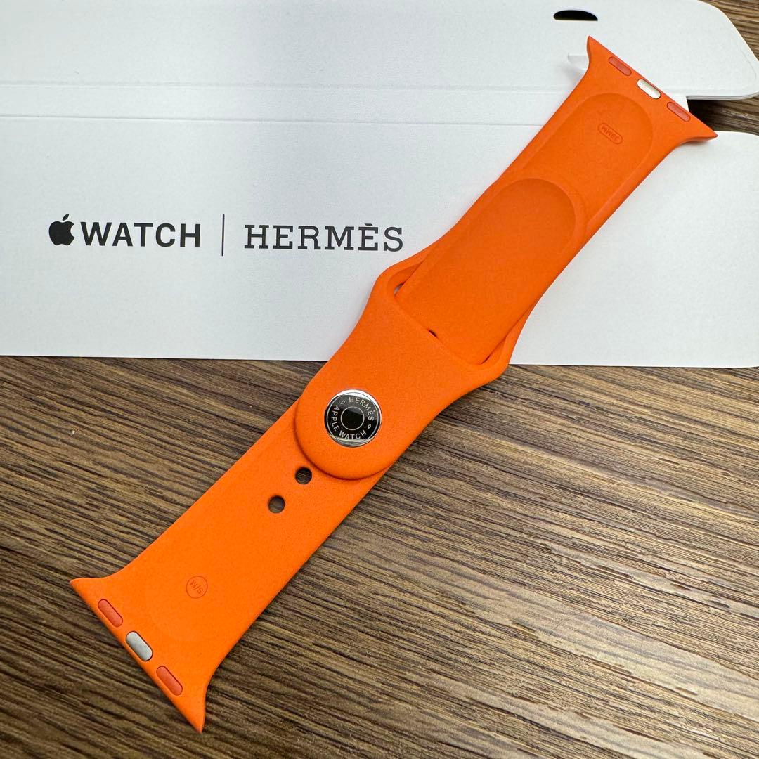 2352 Apple Watch エルメス　オレンジ　スポーツバンド　シリコン