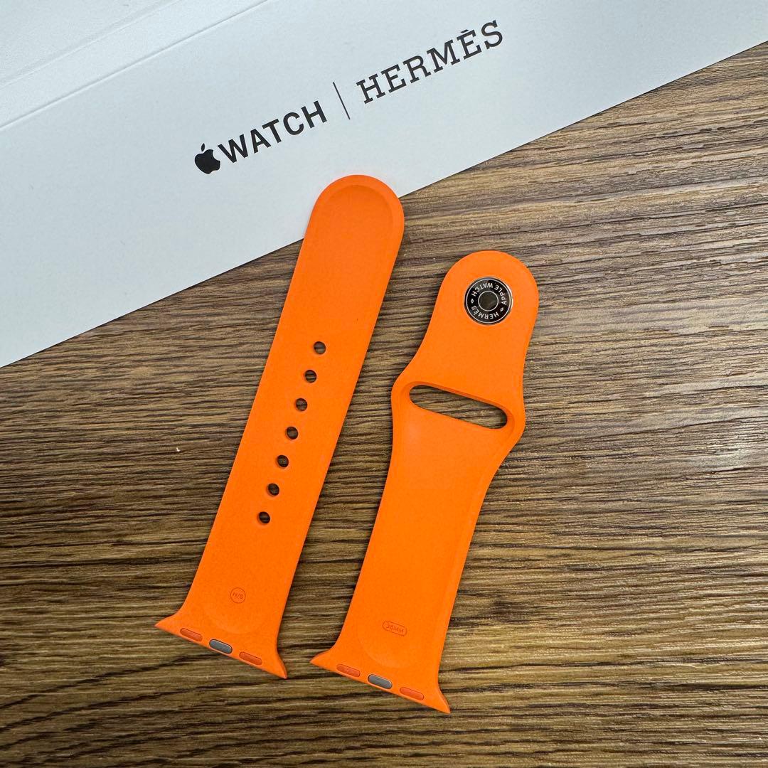 2352 Apple Watch エルメス　オレンジ　スポーツバンド　シリコン