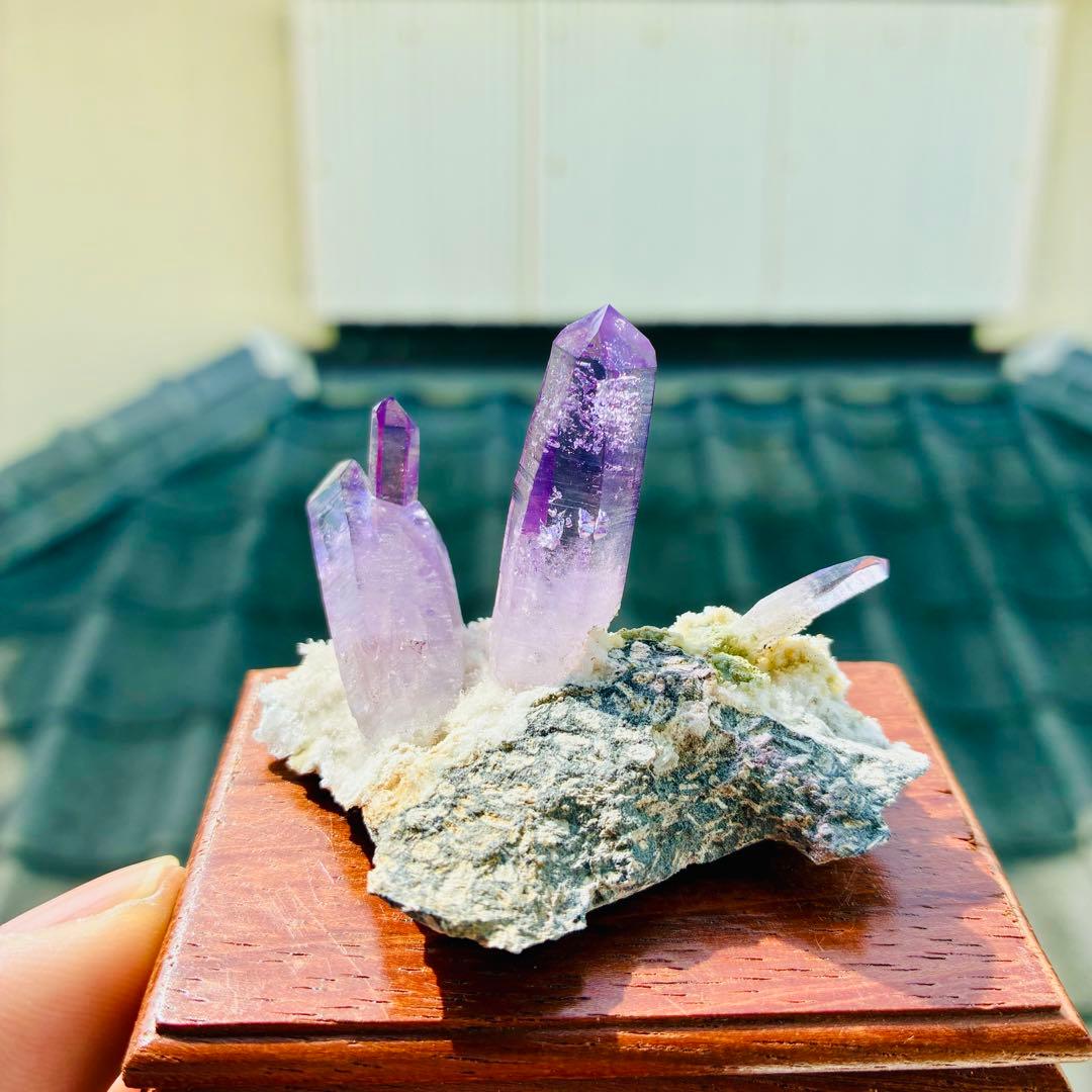 メキシコ産 ベラクルスアメシスト クルーズ水晶 ラベンダーピンク 水晶 原石