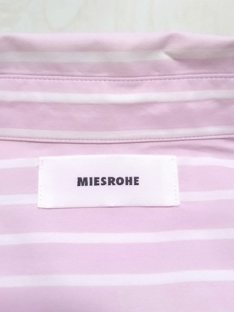 MIESROHEミースロエ人気完売マルチストライプショートシャツピンク