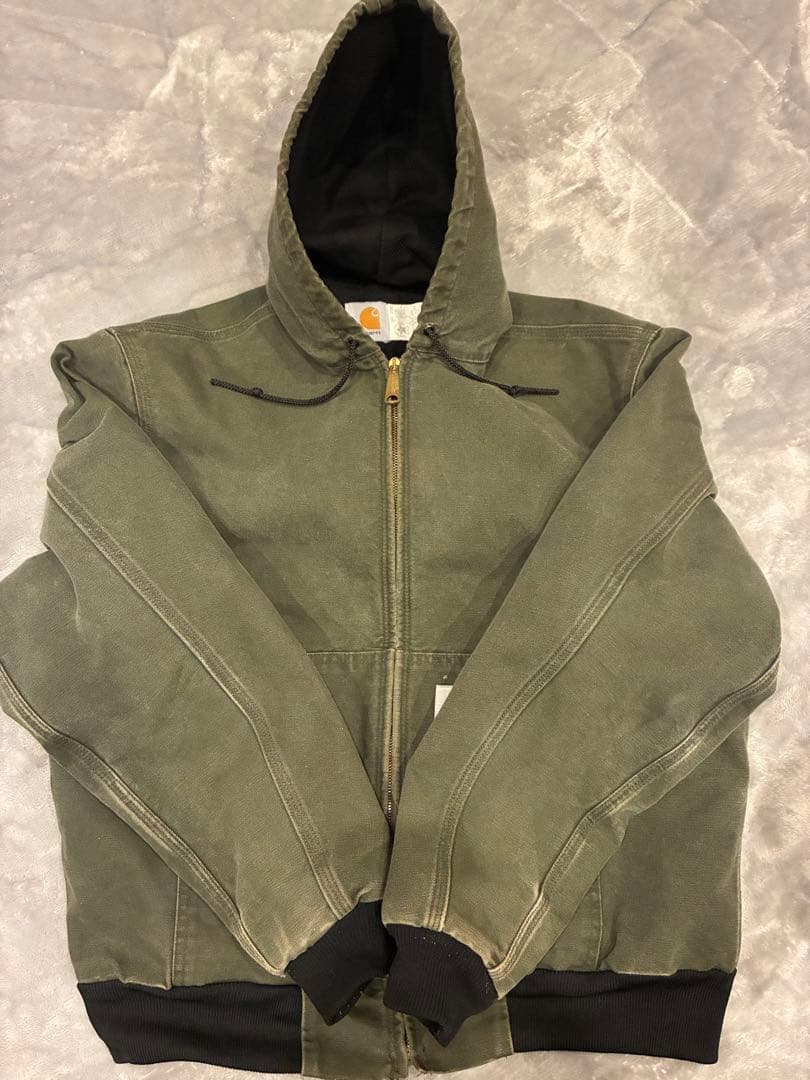 古着　90s Carhartt アクティブジャケット カーハート　グリーン